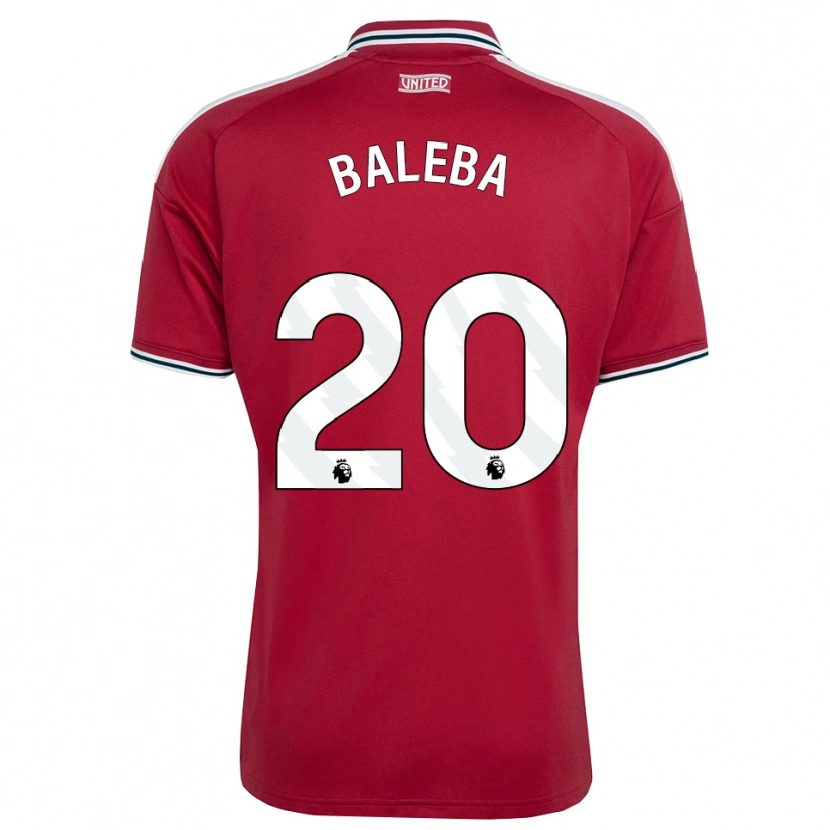 Danxen Women Carlos Baleba #20 Red Yellow White Home Jersey 2026/27 T-Shirt