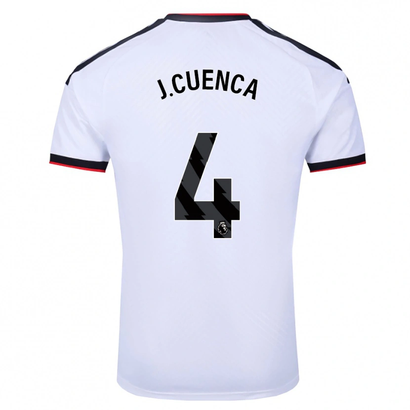 Danxen Women Jorge Cuenca #4 White Black Red Home Jersey 2026/27 T-Shirt