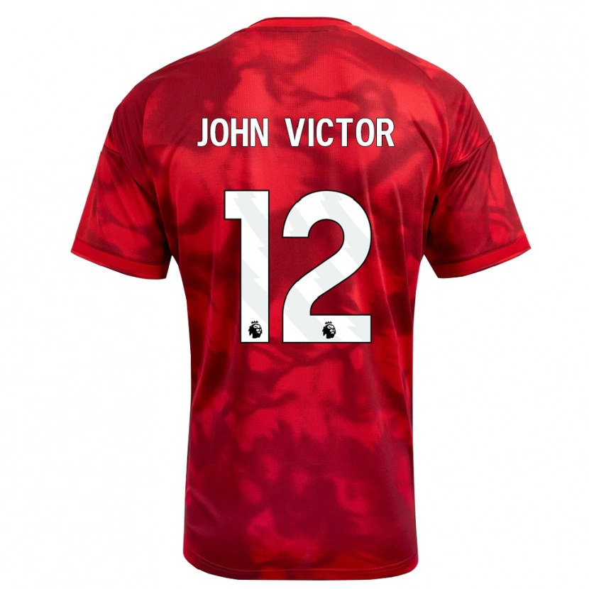 Danxen Women John Victor #12 Crimson White Home Jersey 2026/27 T-Shirt