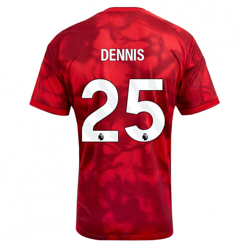 Danxen Women Emmanuel Dennis #25 Crimson White Home Jersey 2026/27 T-Shirt