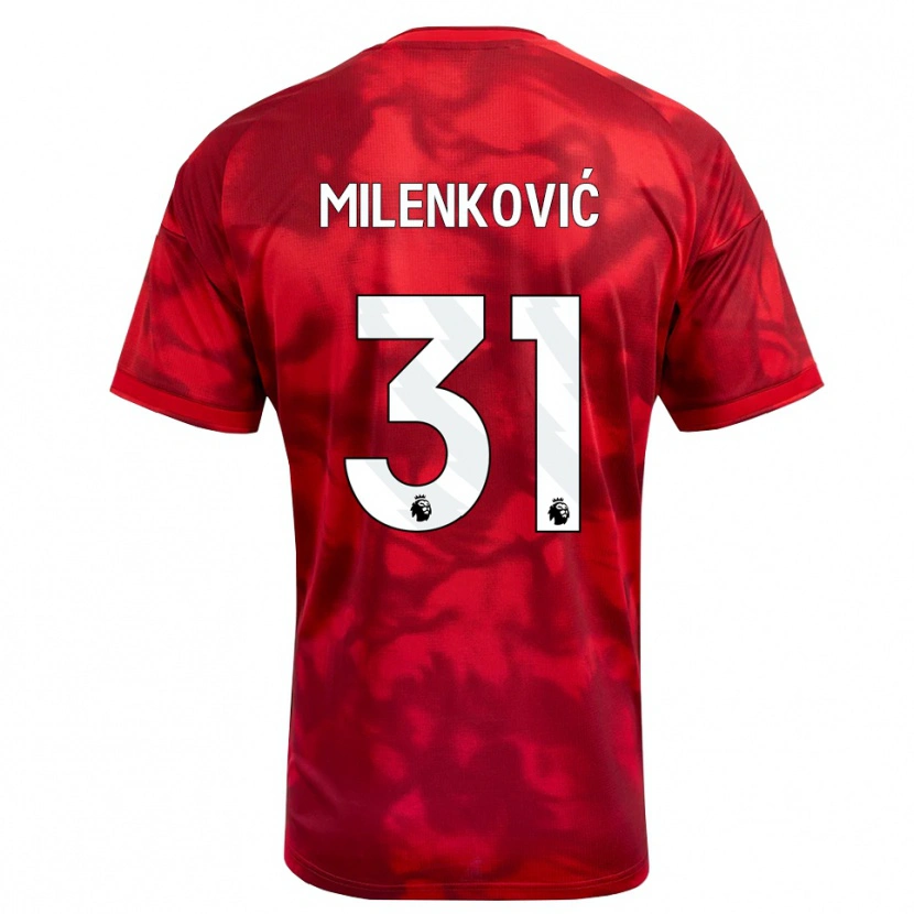 Danxen Women Nikola Milenković #31 Crimson White Home Jersey 2026/27 T-Shirt