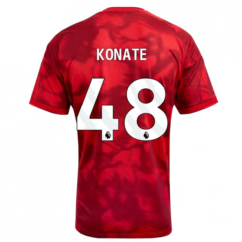 Danxen Women Ateef Konaté #48 Crimson White Home Jersey 2026/27 T-Shirt