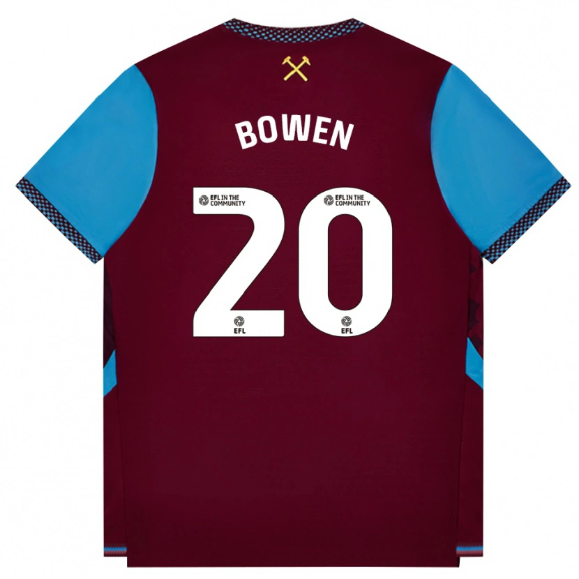 Danxen Women Jarrod Bowen #20 Burgundy Cornflower Blue Home Jersey 2026/27 T-Shirt