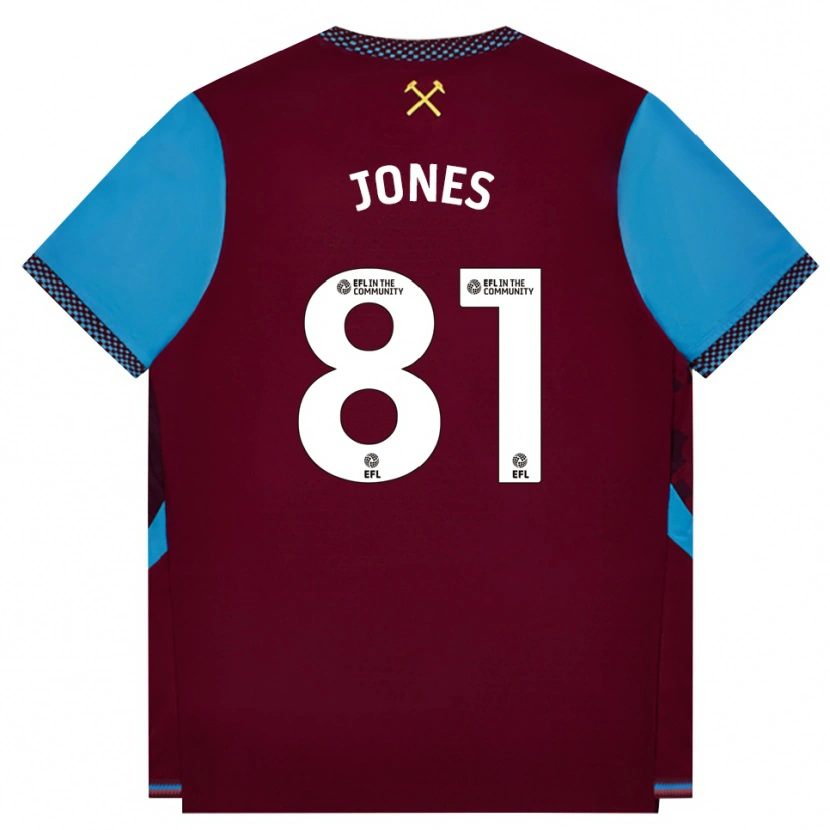 Danxen Women Liam Jones #81 Burgundy Cornflower Blue Home Jersey 2026/27 T-Shirt