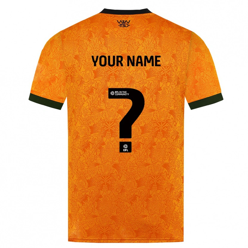 Danxen Women Your Name #0 Orange Black Home Jersey 2026/27 T-Shirt