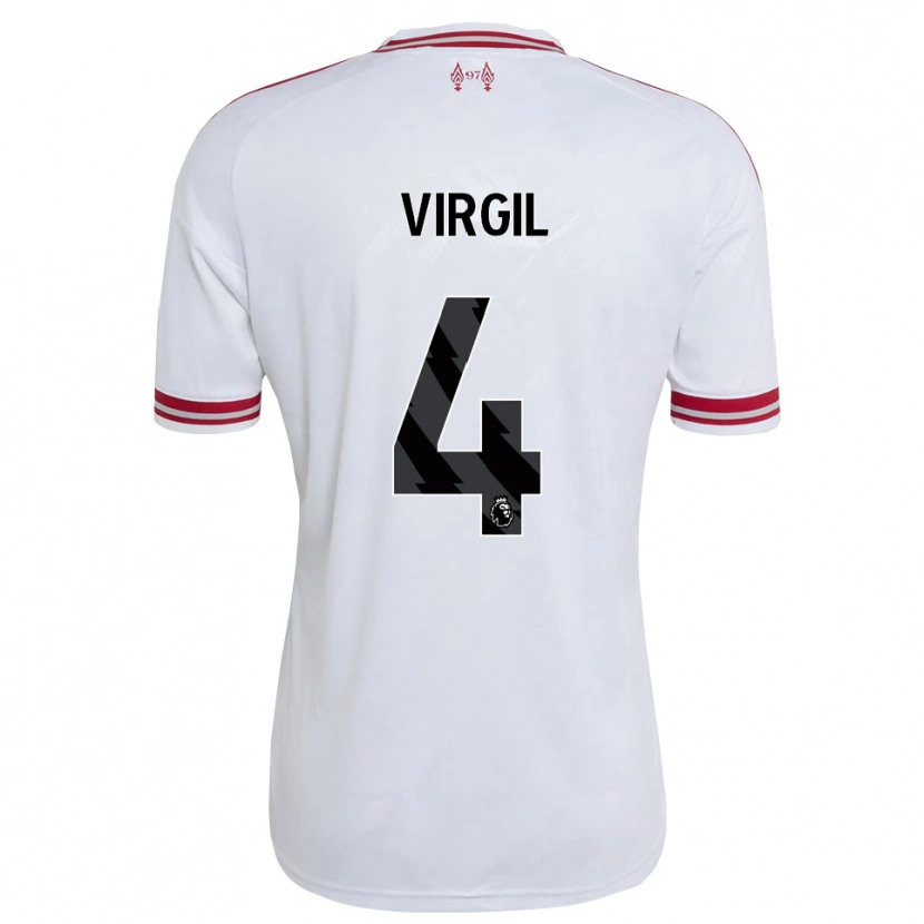 Danxen Women Virgil Van Dijk #4 Red White Away Jersey 2026/27 T-Shirt