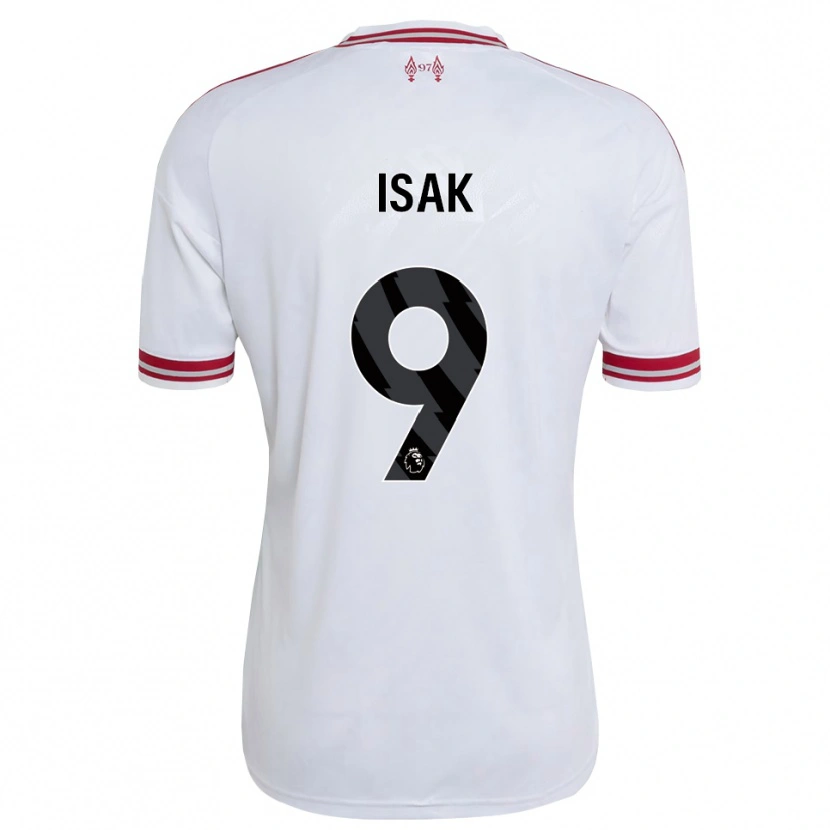 Danxen Women Alexander Isak #9 Red White Away Jersey 2026/27 T-Shirt