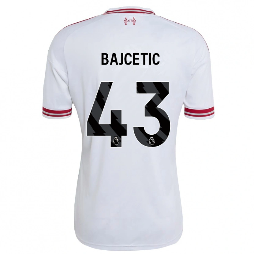 Danxen Women Stefan Bajcetic #43 Red White Away Jersey 2026/27 T-Shirt