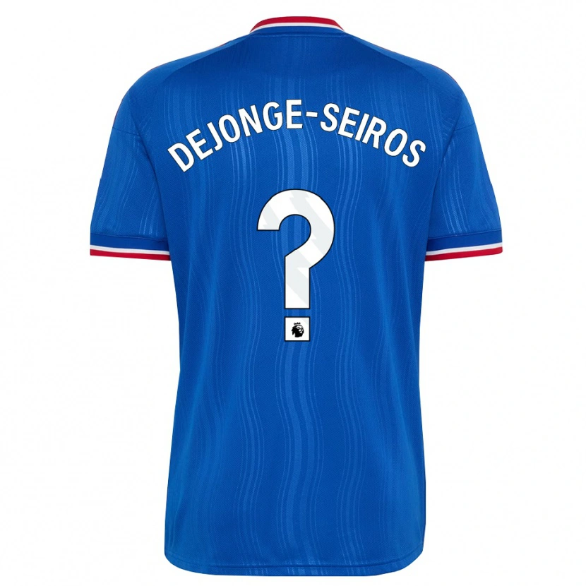 Danxen Women Edson Dejonge-Seiros #0 Blue White Red Away Jersey 2026/27 T-Shirt