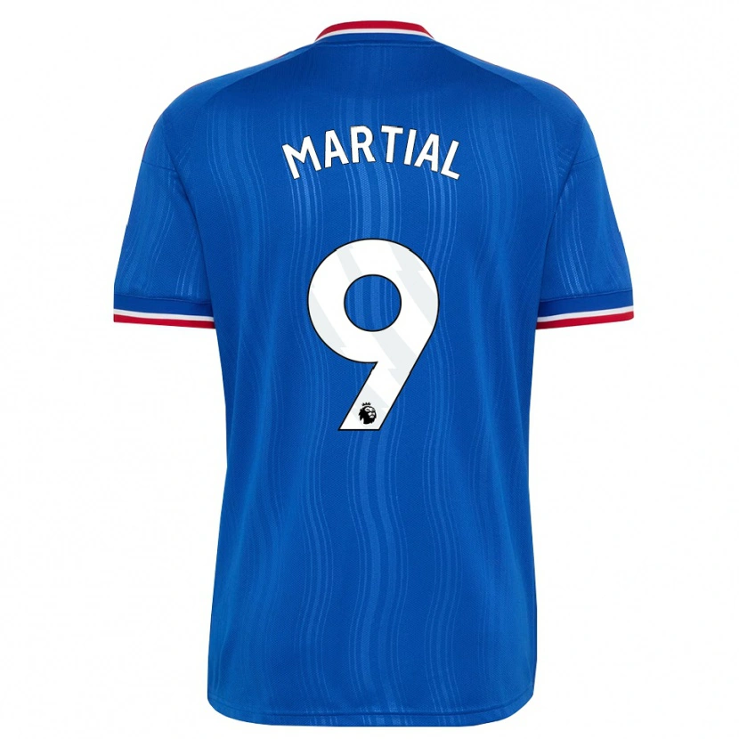 Danxen Women Anthony Martial #9 Blue White Red Away Jersey 2026/27 T-Shirt