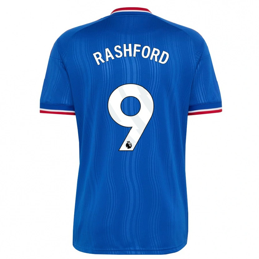 Danxen Women Marcus Rashford #9 Blue White Red Away Jersey 2026/27 T-Shirt