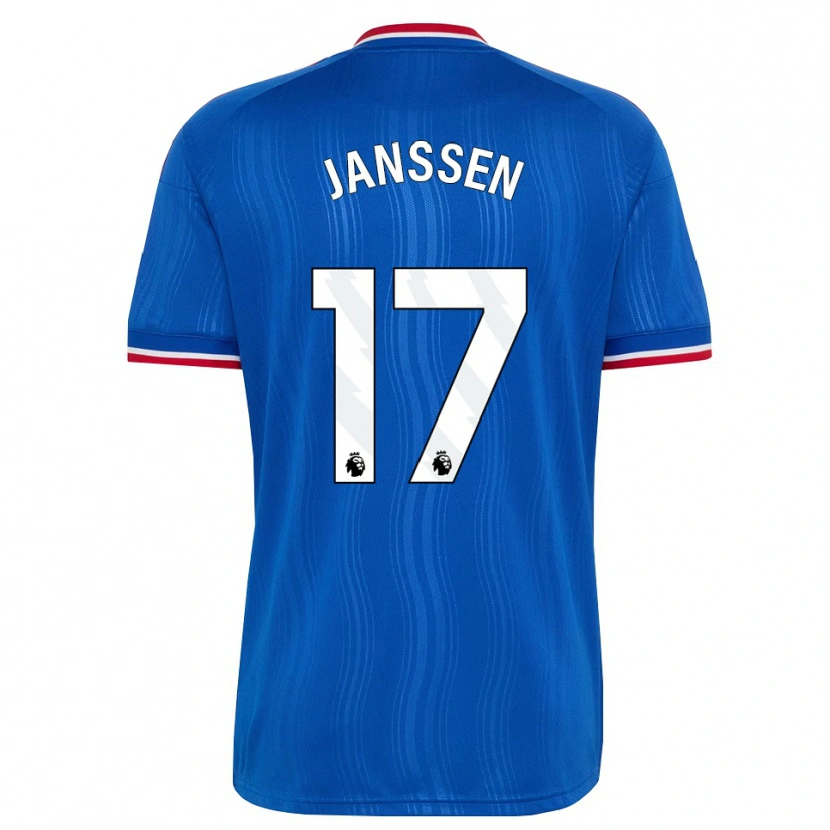 Danxen Women Dominique Janssen #17 Blue White Red Away Jersey 2026/27 T-Shirt