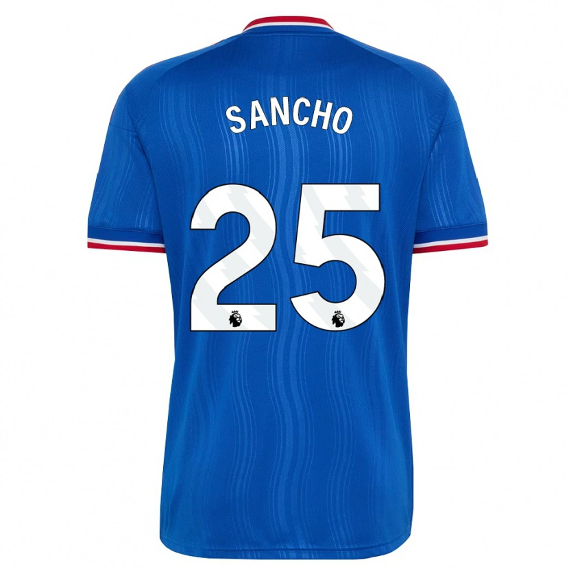 Danxen Women Jadon Sancho #25 Blue White Red Away Jersey 2026/27 T-Shirt