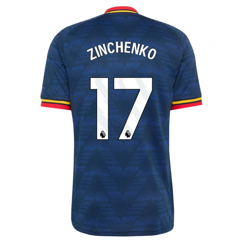 Danxen Women Oleksandr Zinchenko #17 Midnightblue Yellow Red Away Jersey 2026/27 T-Shirt