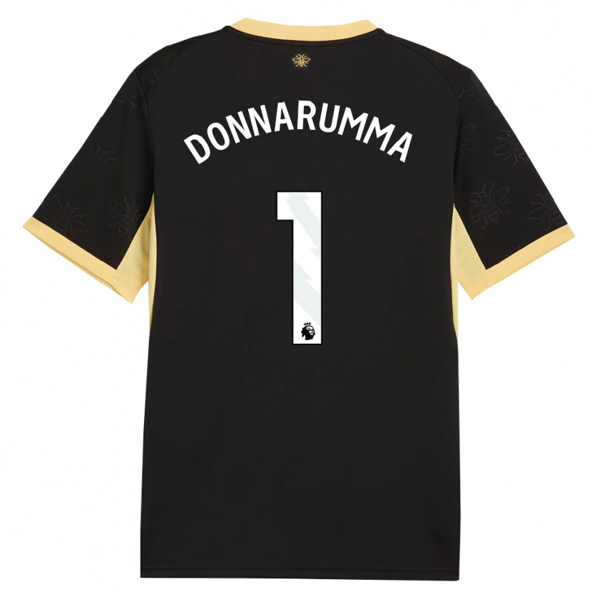 Danxen Women Gianluigi Donnarumma #1 Black Yellow Away Jersey 2026/27 T-Shirt