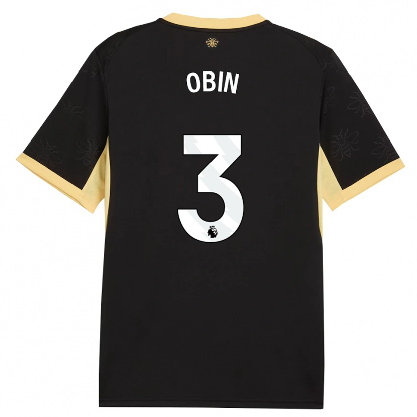 Danxen Women Yohann Obin #3 Black Yellow Away Jersey 2026/27 T-Shirt