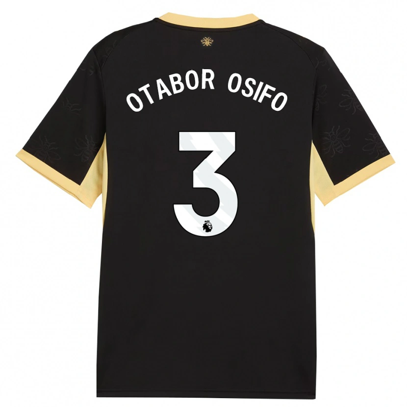 Danxen Women Prince Otabor Osifo #3 Black Yellow Away Jersey 2026/27 T-Shirt