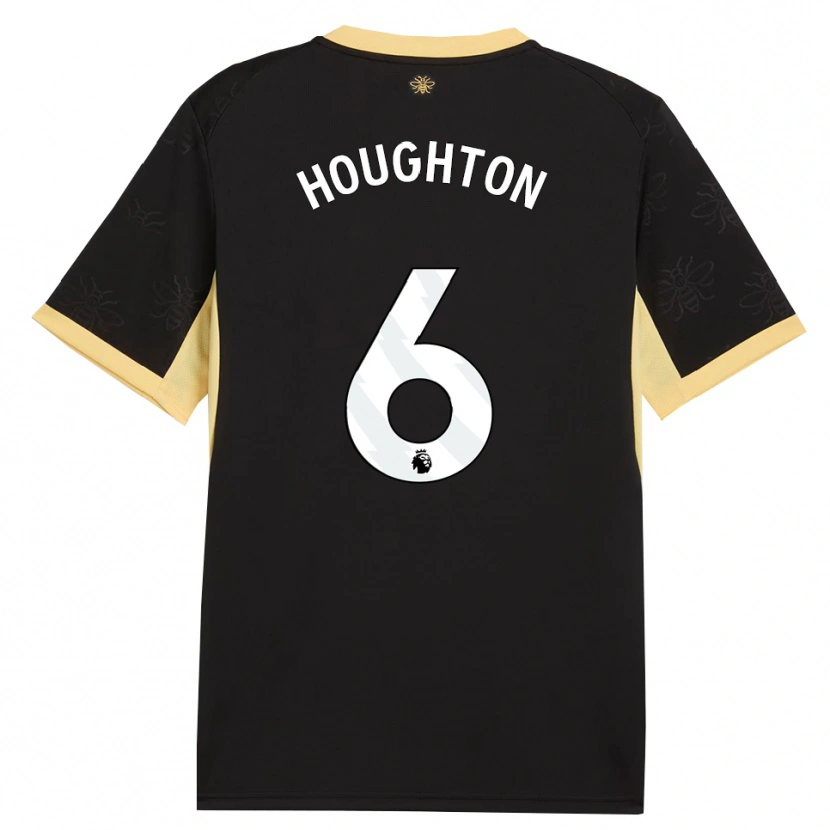 Danxen Women Steph Houghton #6 Black Yellow Away Jersey 2026/27 T-Shirt