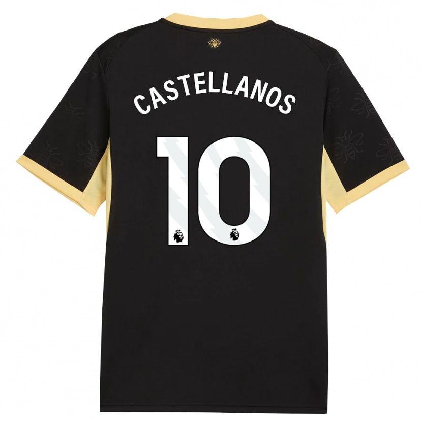 Danxen Women Deyna Castellanos #10 Black Yellow Away Jersey 2026/27 T-Shirt