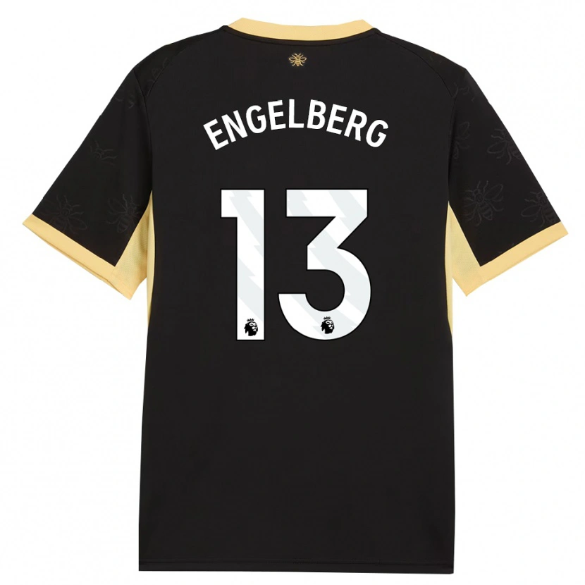 Danxen Women Stavros Engelberg #13 Black Yellow Away Jersey 2026/27 T-Shirt
