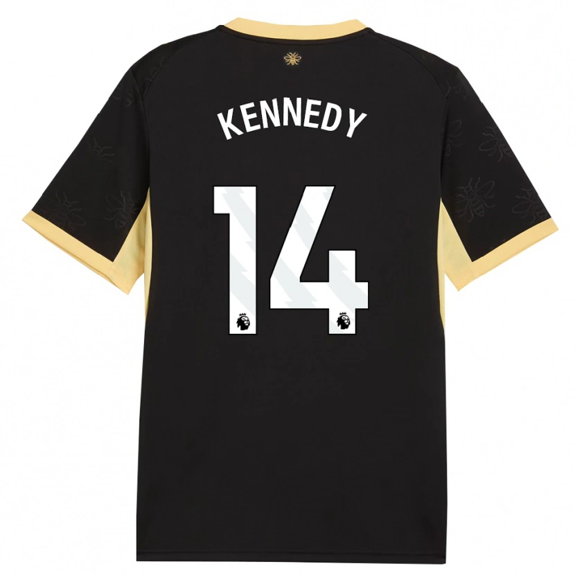 Danxen Women Alanna Kennedy #14 Black Yellow Away Jersey 2026/27 T-Shirt
