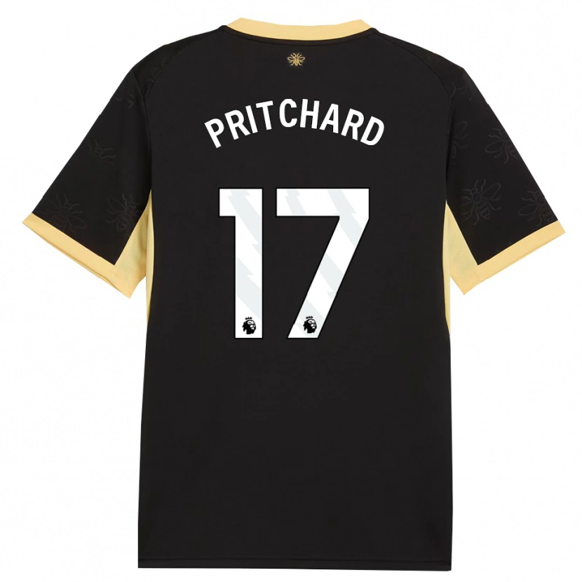 Danxen Women Poppy Pritchard #17 Black Yellow Away Jersey 2026/27 T-Shirt