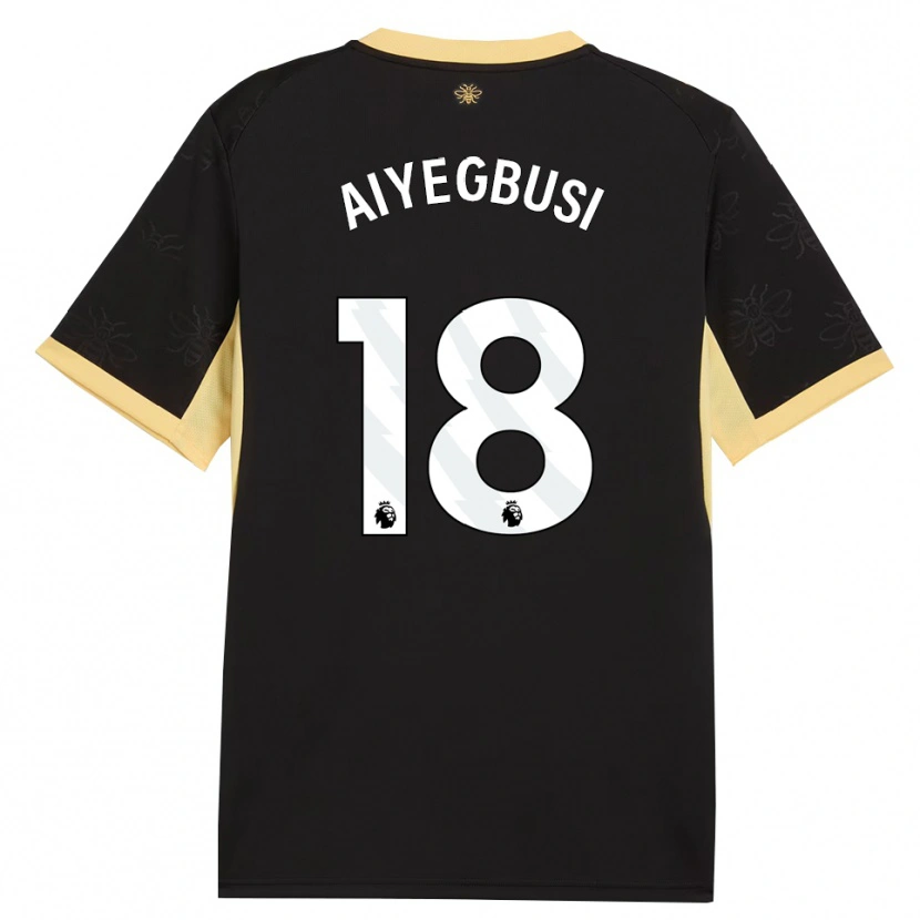 Danxen Women Tirenioluwa Aiyegbusi #18 Black Yellow Away Jersey 2026/27 T-Shirt