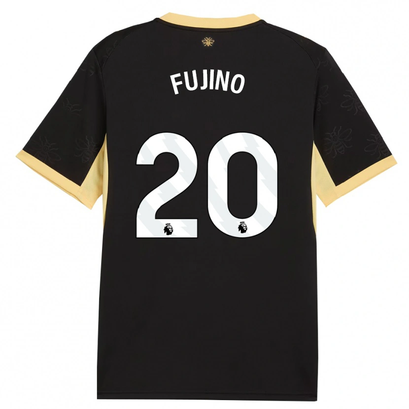 Danxen Women Aoba Fujino #20 Black Yellow Away Jersey 2026/27 T-Shirt