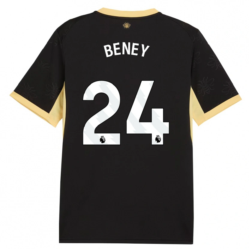 Danxen Women Iman Beney #24 Black Yellow Away Jersey 2026/27 T-Shirt