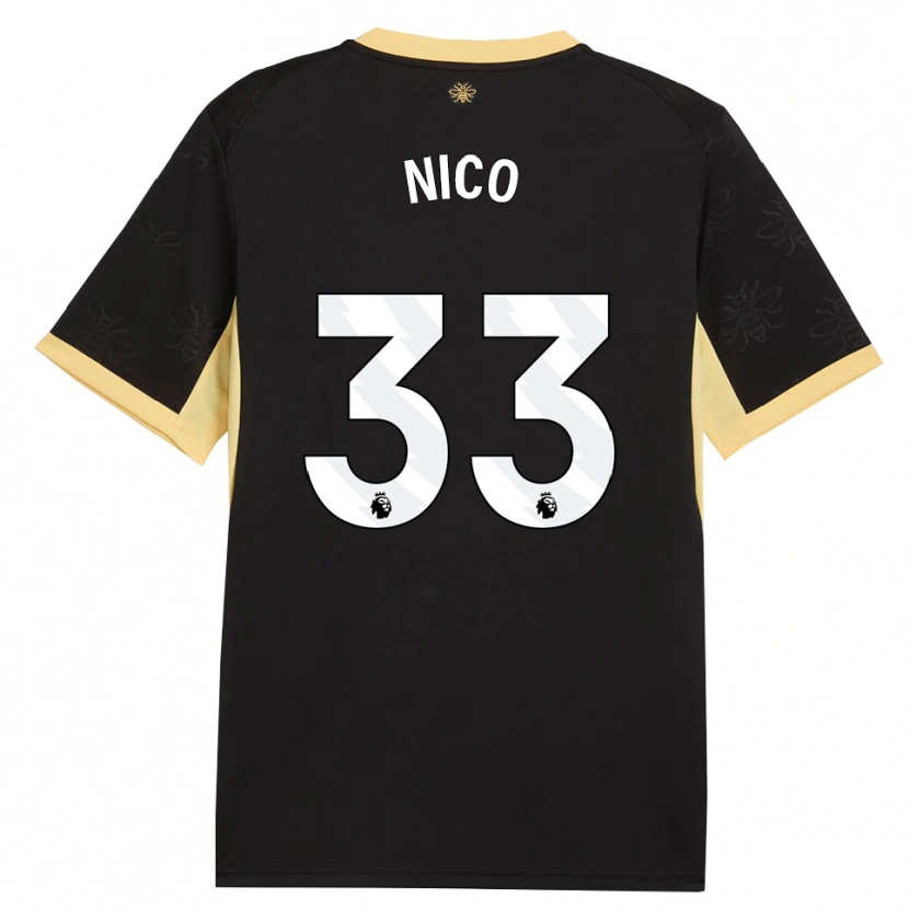 Danxen Women Nico O'reilly #33 Black Yellow Away Jersey 2026/27 T-Shirt