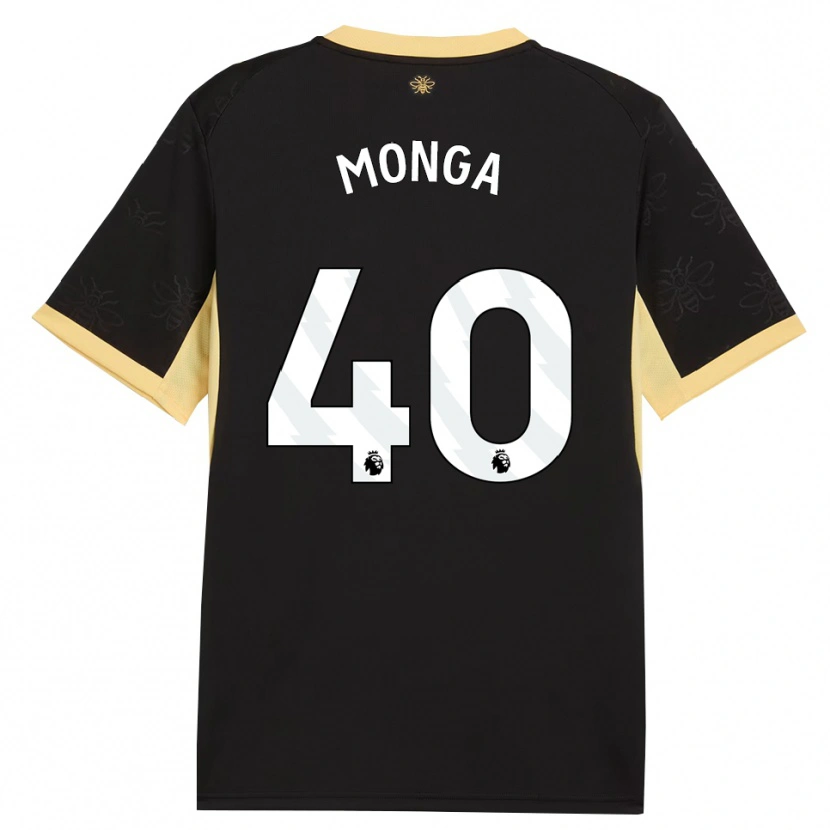 Danxen Women Jeremy Monga #40 Black Yellow Away Jersey 2026/27 T-Shirt