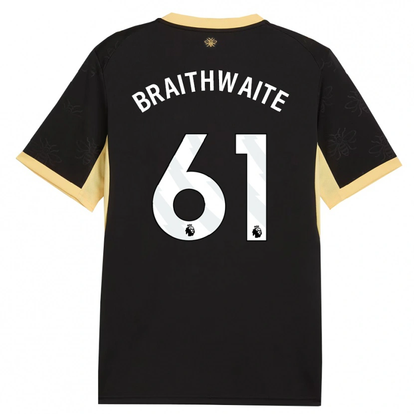 Danxen Women Kaden Braithwaite #61 Black Yellow Away Jersey 2026/27 T-Shirt