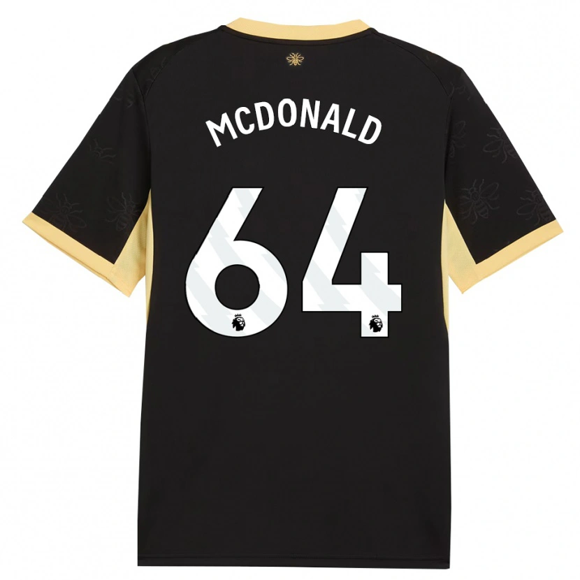 Danxen Women Rowan Mcdonald #64 Black Yellow Away Jersey 2026/27 T-Shirt
