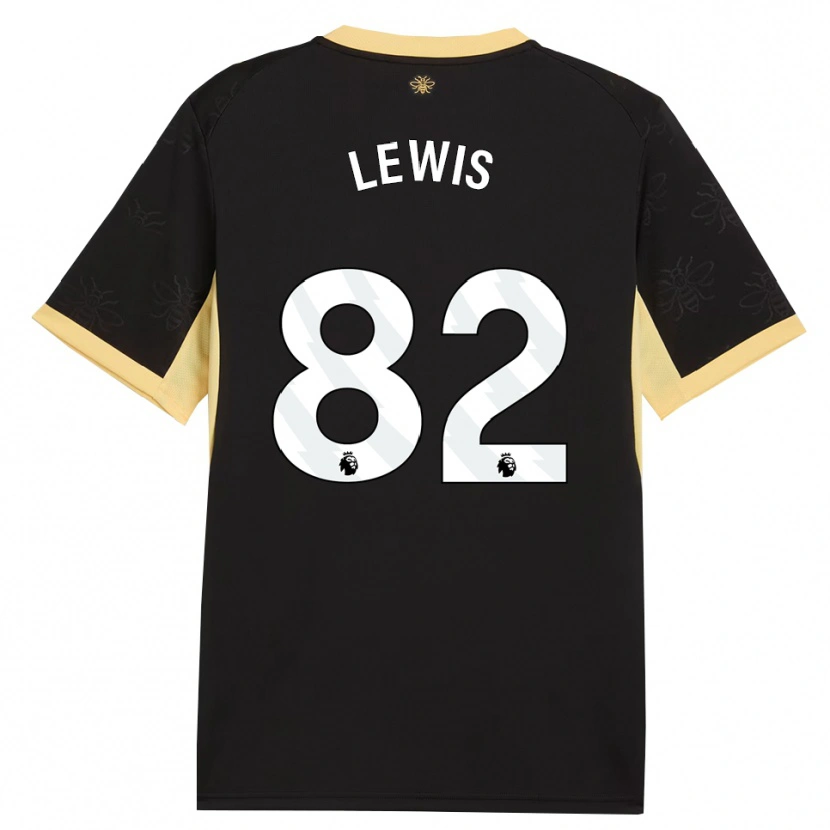 Danxen Women Rico Lewis #82 Black Yellow Away Jersey 2026/27 T-Shirt