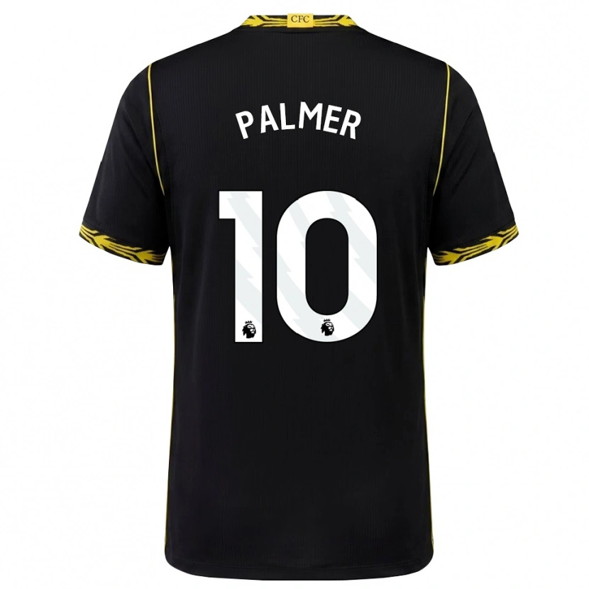 Danxen Women Cole Palmer #10 Black Yellow Away Jersey 2026/27 T-Shirt
