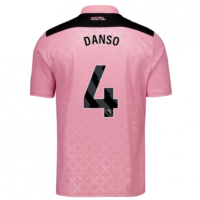 Danxen Women Kevin Danso #4 Light Pink Black Away Jersey 2026/27 T-Shirt