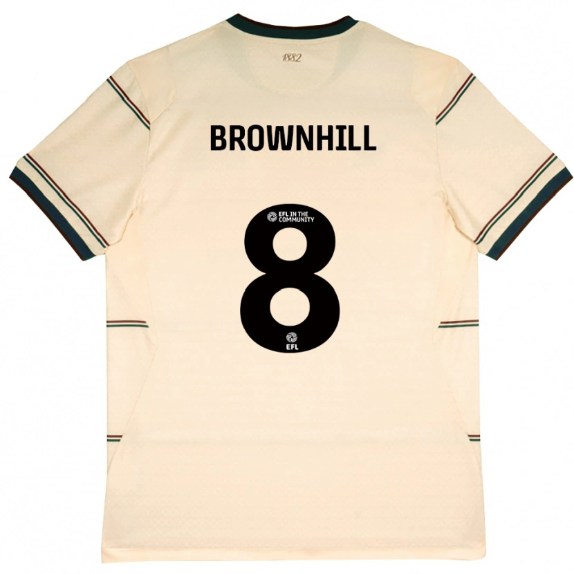 Danxen Women Josh Brownhill #8 Beige Burgundy Away Jersey 2026/27 T-Shirt