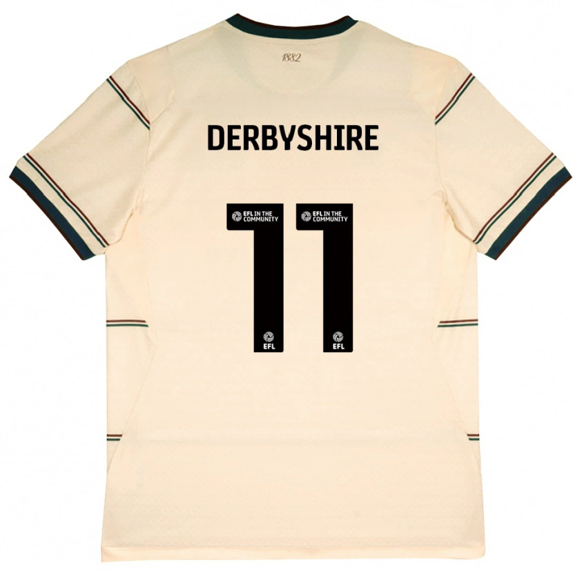 Danxen Women Braidin Derbyshire #11 Beige Burgundy Away Jersey 2026/27 T-Shirt