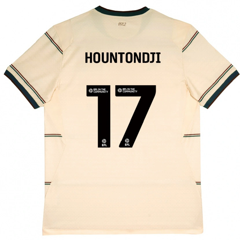Danxen Women Andréas Hountondji #17 Beige Burgundy Away Jersey 2026/27 T-Shirt