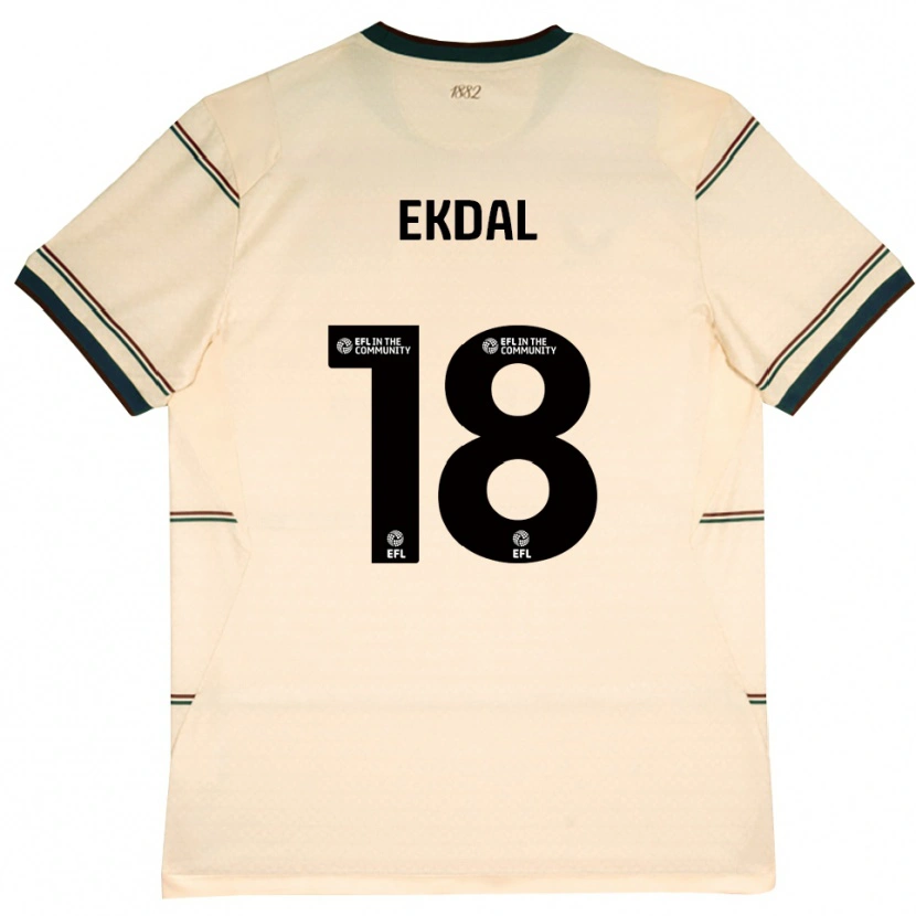 Danxen Women Hjalmar Ekdal #18 Beige Burgundy Away Jersey 2026/27 T-Shirt