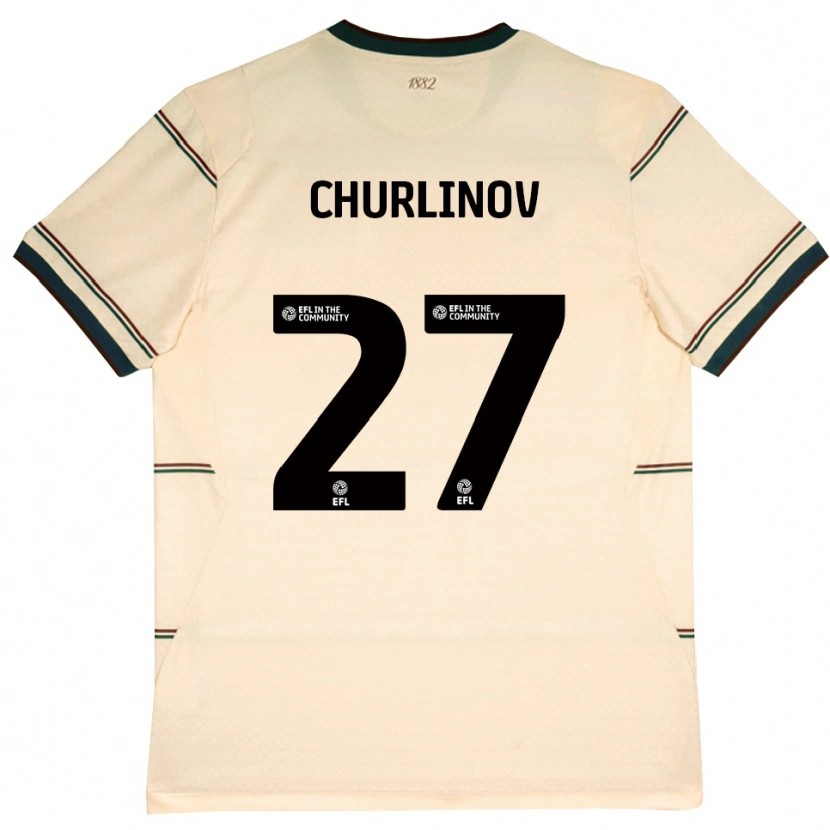 Danxen Women Darko Churlinov #27 Beige Burgundy Away Jersey 2026/27 T-Shirt