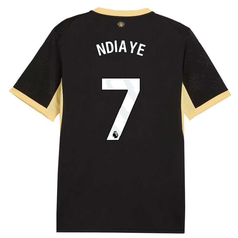 Danxen Women Iliman Ndiaye #7 Black Yellow Away Jersey 2026/27 T-Shirt
