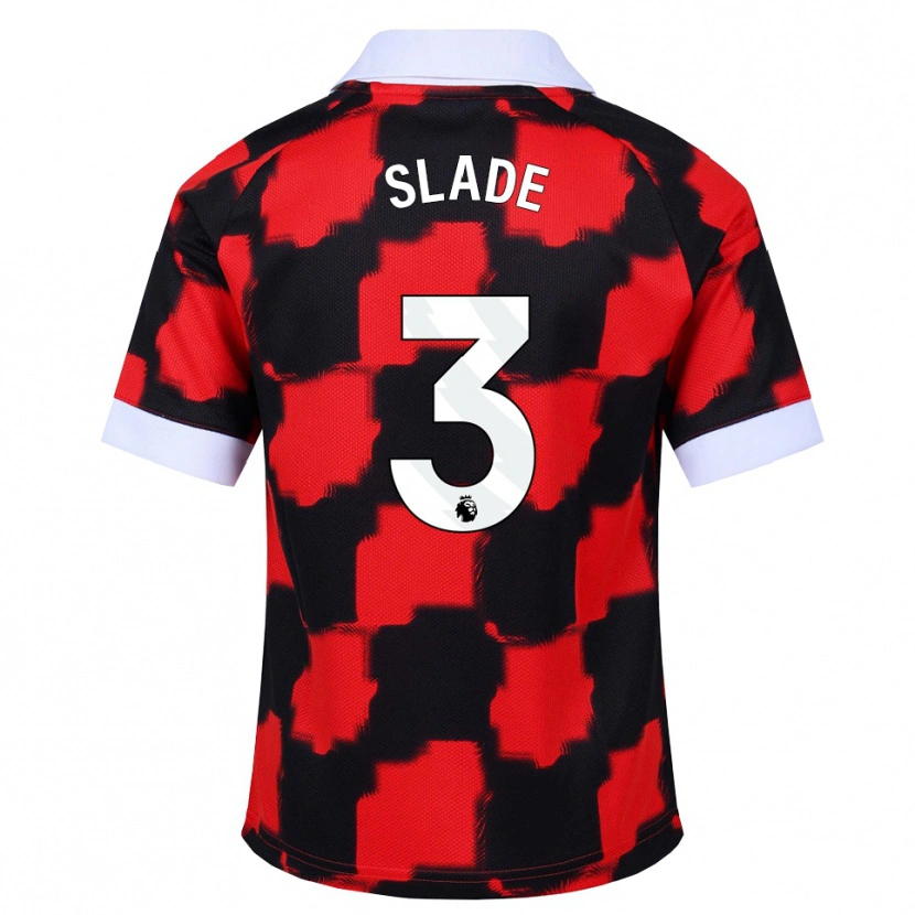 Danxen Women Bradley Slade #3 Red White Black Away Jersey 2026/27 T-Shirt