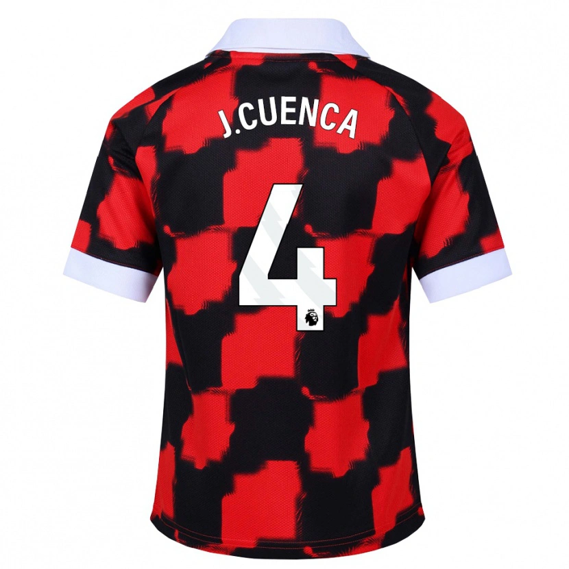 Danxen Women Jorge Cuenca #4 Red White Black Away Jersey 2026/27 T-Shirt