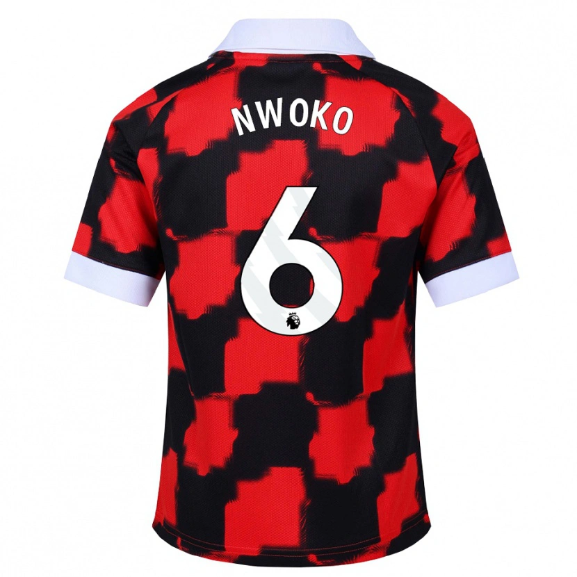 Danxen Women Chibuzo Nwoko #6 Red White Black Away Jersey 2026/27 T-Shirt