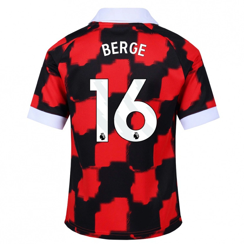 Danxen Women Sander Berge #16 Red White Black Away Jersey 2026/27 T-Shirt