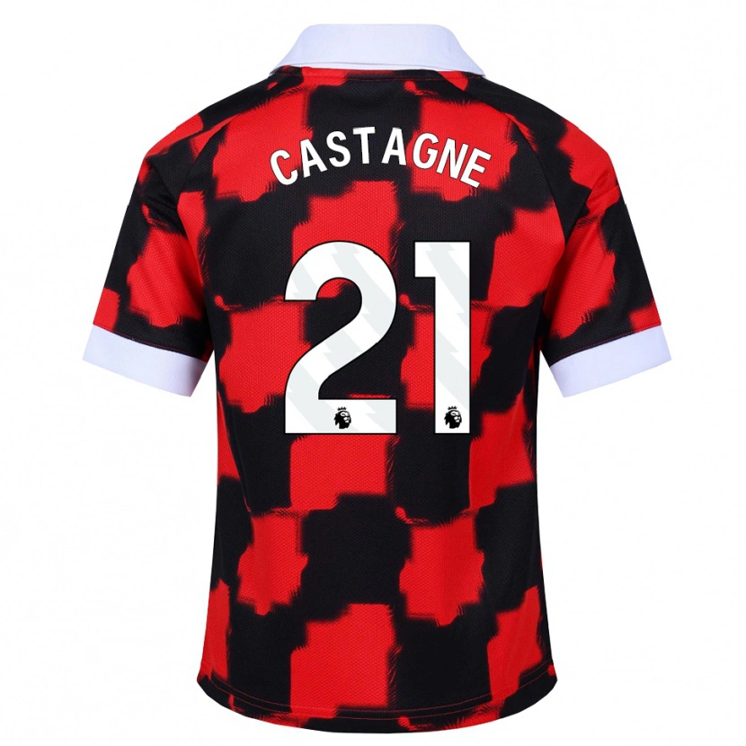 Danxen Women Timothy Castagne #21 Red White Black Away Jersey 2026/27 T-Shirt