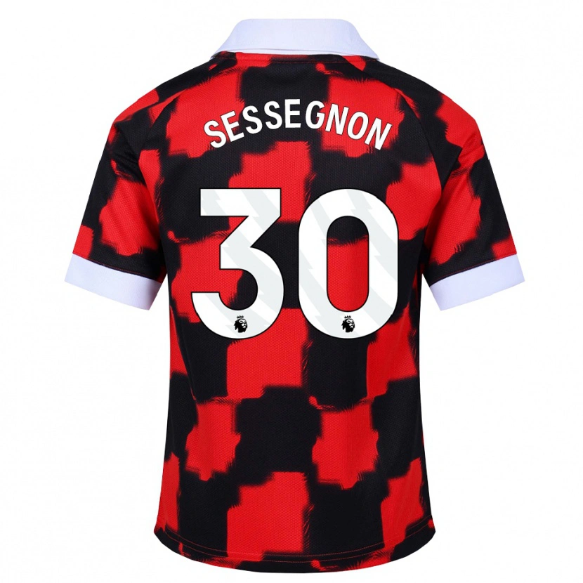 Danxen Women Ryan Sessegnon #30 Red White Black Away Jersey 2026/27 T-Shirt