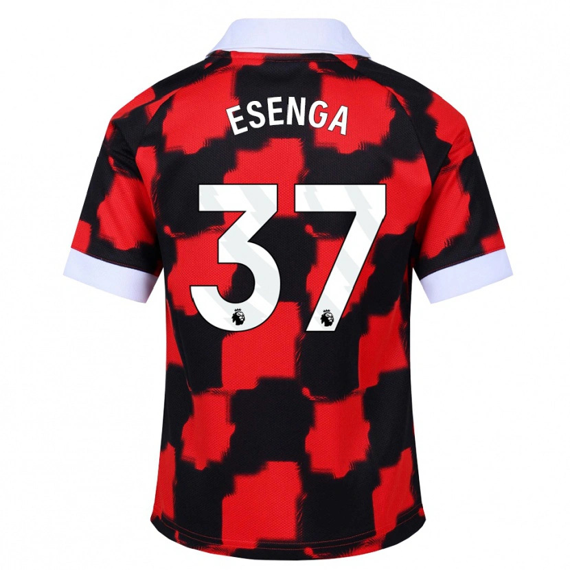 Danxen Women Jonathan Esenga #37 Red White Black Away Jersey 2026/27 T-Shirt
