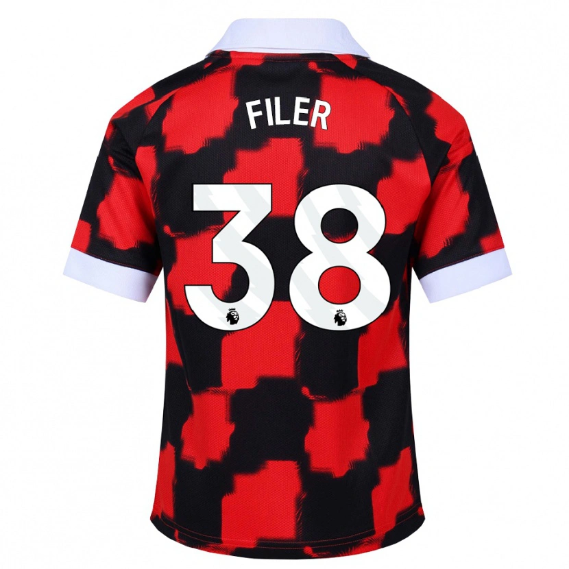 Danxen Women Maddie Filer #38 Red White Black Away Jersey 2026/27 T-Shirt